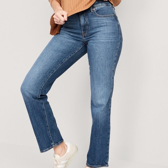 WOMENS NWT OLD NAVY STRIAGHT HIGH RISE JEANS- SZ:10 - Picture 1 of 2